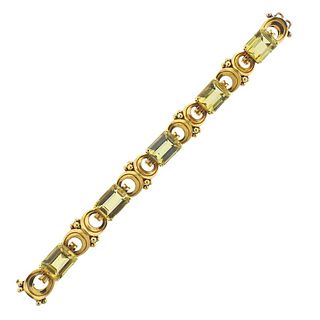 Tiffany & Co Retro Style Citrine Gold Bracelet