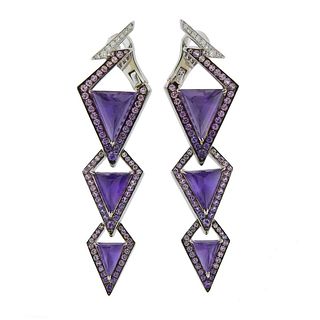 Stephen Webster Stardust Amethyst Sapphire Diamond Earrings