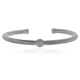David Yurman Silver Diamond Bracelet