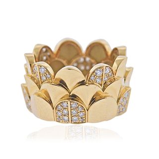 Fred Paris Une Ile D'or 18k Gold Diamond Ring