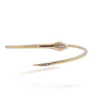 Lalaounis Greece 18k Gold Diamond Snake Bracelet