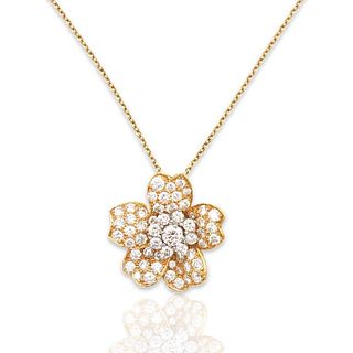 Oscar Heyman 18k Yellow Gold Platinum Diamond Necklace