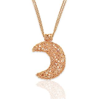 Salavetti 18k Rose Gold Moon Necklace