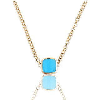 Vhernier 18k Yellow Gold Turquoise Necklace