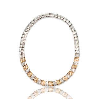 Avakia 18k White Rose Gold Diamond Necklace