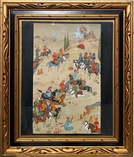A Framed Middle East Painting
