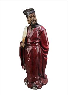 A Shiwan Kong Ming Figurine