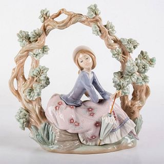 Girl Sitting Under Trellis 1005298 - Lladro Porcelain Figurine