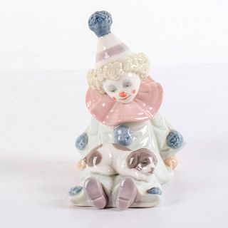Pierrot with Puppy 1005277 - Lladro Porcelain Figurine