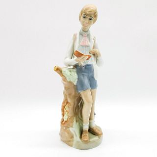 Casades Porcelain Figurine, Boy with Book