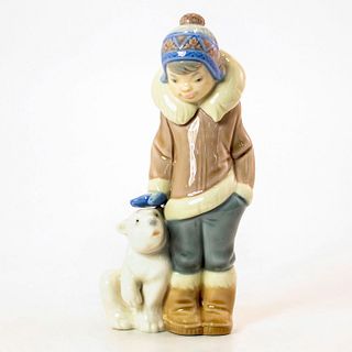 Eskimo Boy with Pet 1005238 - Lladro Porcelain Figurine
