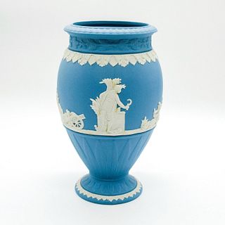 Wedgwood Pale Blue Jasperware Bountiful Vase