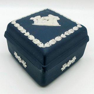 Wedgwood Portland Blue Jasperware Lidded Box