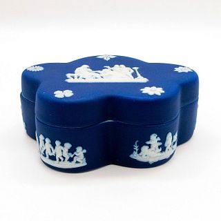 Wedgwood Blue Jasperware Pentefoil Box
