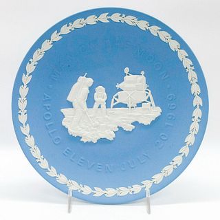 Wedgwood Blue Jasperware Plate, Apollo 11