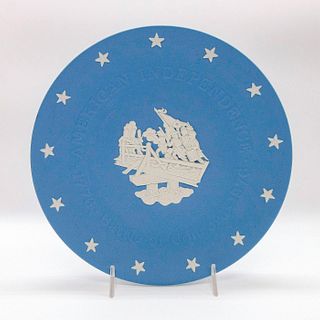 Wedgwood Blue Jasperware Plate, Battle of Concord