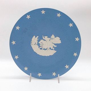Wedgwood Blue Jasperware Plate, Paul Reveres Ride