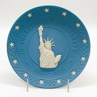 Wedgwood Pale Blue Jasperware Plate, Celebration of Liberty
