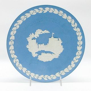 Wedgwood Blue Jasperware Christmas Plate, 1969