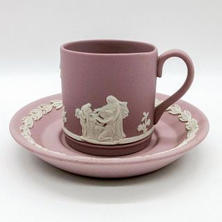 Wedgwood Lilac Jasperware Demitasse Cup and Saucer