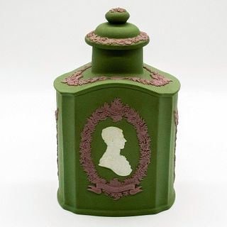 Wedgwood Tricolor Jasperware Tea Caddy, Royal Wedding
