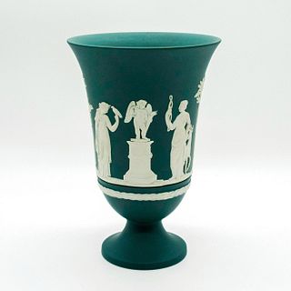 Wedgwood Spruce Green Jasperware Arcadian Vase