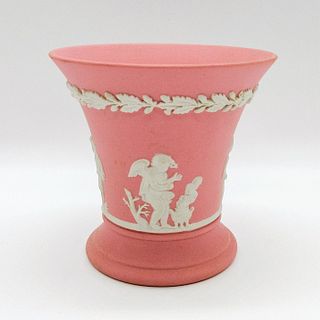 Wedgwood Pink Jasperware Posy Pot