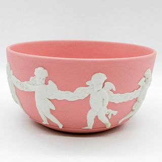 Wedgwood Pink Jasperware Bute Bowl, Cherubs