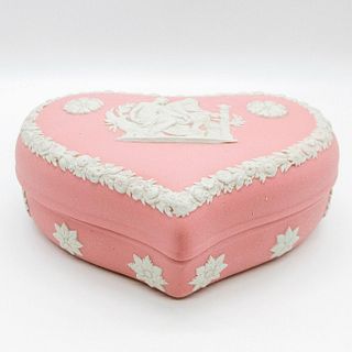 Wedgwood Pink Jasperware Heart Shaped Box
