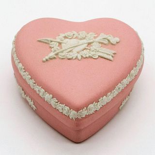 Wedgwood Pink Jasperware Lidded Trinket Box, Valentine's Day