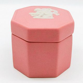 Wedgwood Pink Jasperware Octagonal Trinket Box