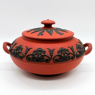 Wedgwood Dark Terracotta Jasperware Lidded Bowl