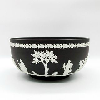Wedgwood White On Black Jasperware Bowl