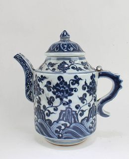 Chinese Blue & White Teapot