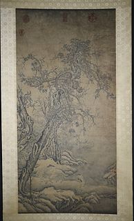 Chinese Painting, signed with seal attributed to Li Cheng. Dimension: 102 cm x 49 cm
