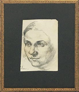Maximilian Luce - Original Portrait Charcoal Drawing