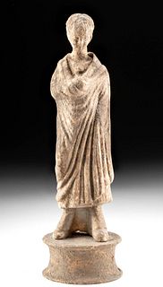 Greek Hellenistic Terracotta Figure of a Youthful Male