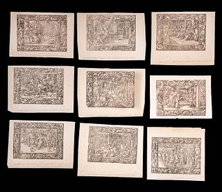 Nine 16th C. German Woodcuts from Livy & Florus