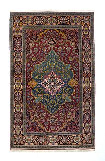 Antique Isfahan Rug, 4'3" x 7'7"
