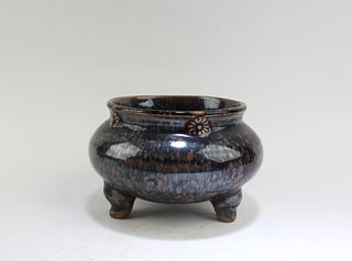 A Porcelain Tripod Incense Burner