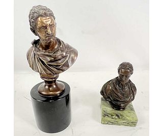 ANTIQUE LORD NELSON & ROMAN EMPEROR BUSTS