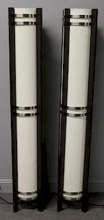 Pair of Modern Noguchi Style Floor Lamps.
