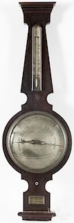 New York rosewood veneer barometer, 19th c., 43 1/2'' h.
