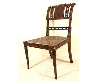 REGENCY STYLE CHAIR WITH CANE SEAT