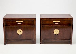 Pair of Modern Chinese Style Elm Bedside Tables
