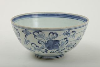 Chinese Blue and White Porcelain Footed Bowl