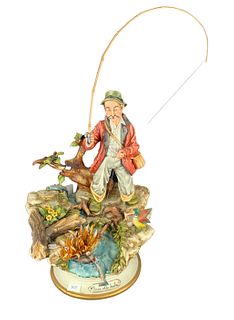 Capodimonte Porcelain Figurine "Pesca Alla Trota"