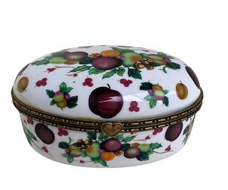 Hand Painted Porcelain Hinged Box