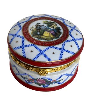 Limoge Style Porcelain Hinged Box