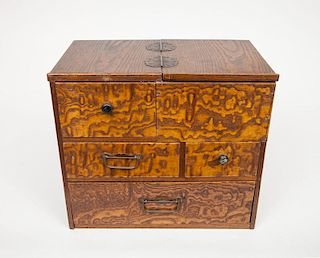 Small Korean Elm Table-Top Cabinet